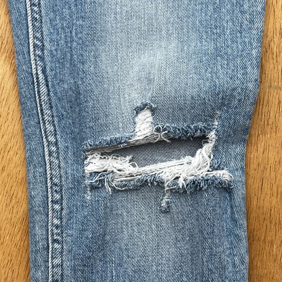 RE/DONE 90s HIGH RISE ANKLE CROP JEANS WOMEN’S sz 24 Button Fly Blue Stretch NWT - Picture 5 of 16